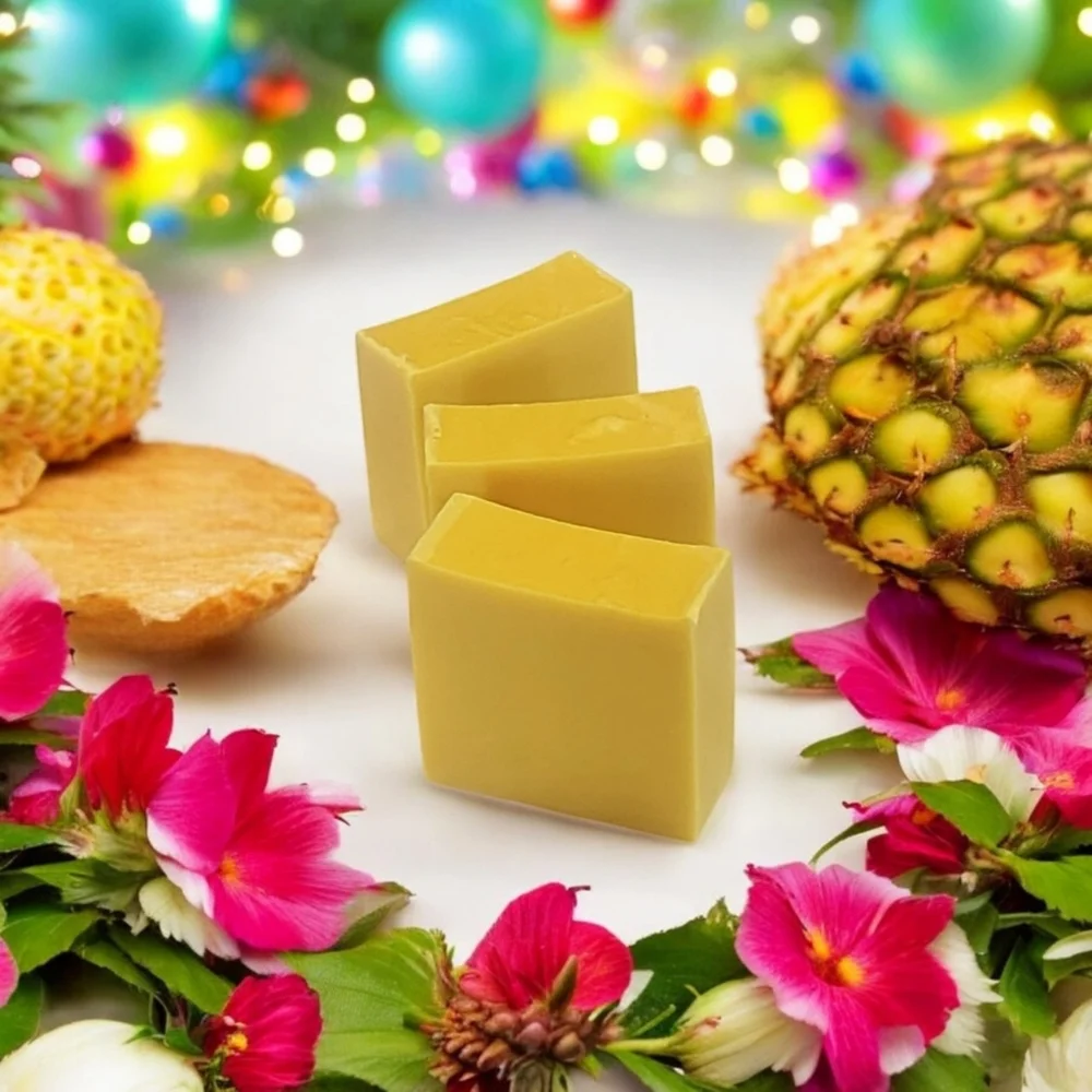 Pineapple Hibiscus GOAT MILK SOAP 1 Bar_4